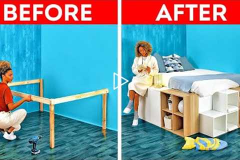 Easy Ways To Upgrade Your Bedroom || Cheap Home Decor Crafts And DIY Furniture