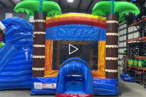 Tropical 3in1 combo bounce house rental