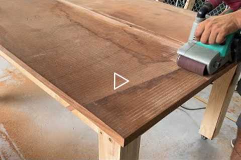 Big Woodworking Project Ideas // How To Build A Heavy Duty Workbench With Ironwood Top