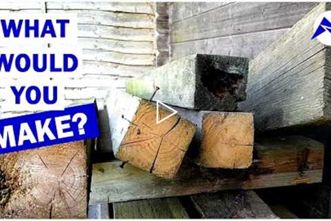 DIY scrap wood furniture ¦ Transforming old fence posts & old  bar stool in to something useful