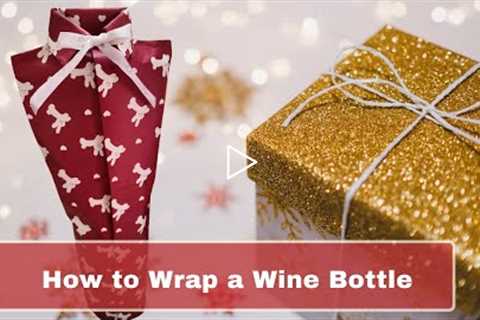 How to wrap a wine bottle like  shirt and tie?