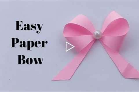 How To Make Bow Out Of Paper || Easy Paper Bow