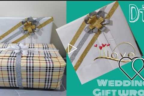 A simple wedding gift wrapping idea /diy