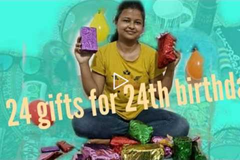 24 gifts for her 24th birthday || Gift unboxing