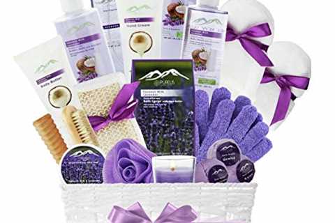 Spa Gift Basket for Women! Top Rated Beauty Gift Basket Spa Basket, Choose Lavender Spa Kit Bed..