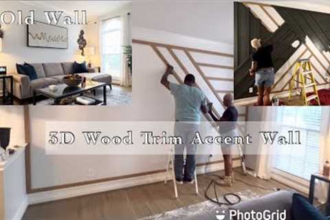 NEW || DIY Accent Wood Trim Wall || Easy Weekend Project || Hugh Impact