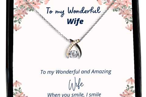 To my Wife, when you smile, I smile - Wishbone Dancing Necklace. Model 64037