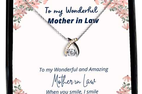 To my Mother in Law, when you smile, I smile - Wishbone Dancing Necklace.