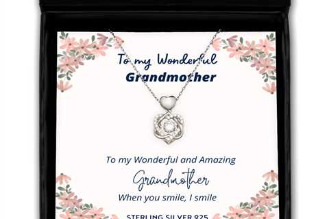 To my Grandmother, when you smile, I smile - Heart Knot Silver Necklace. Model