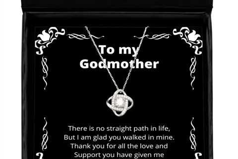To my Godmother, No straight path in life - Love Knot Silver Necklace. Model