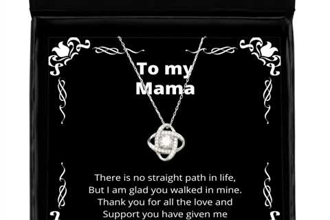 To my Mama, No straight path in life - Love Knot Silver Necklace. Model 64042