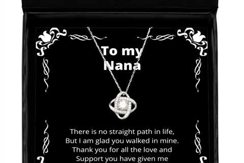 To my Nana, No straight path in life - Love Knot Silver Necklace. Model 64042