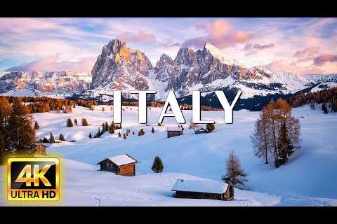 FLYING OVER ITALY 4K Video UHD - Soothing Piano Music With Stunning Beautiful Nature Film For Travel
