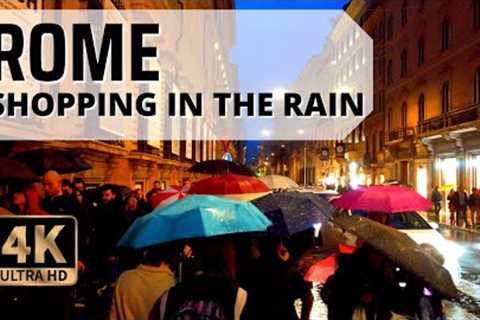 Rome Italy 2022 - Christmas Walk - Shopping in the rain