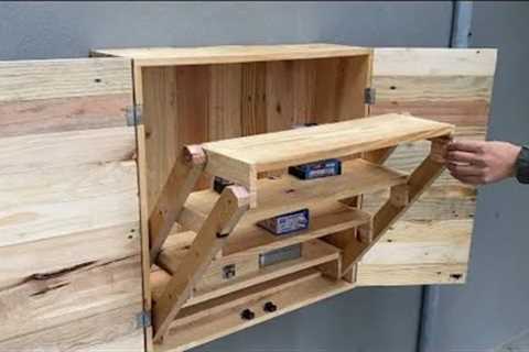 Creative And Unique Woodworking Projects _ Build A CabinetThat Combines A Very Smart Folding Table
