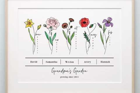 Custom Birth Flower Bunch Prints for just $15.99 shipped!