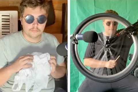 Guy Uses Household Objects To Create Movie Sound Effects