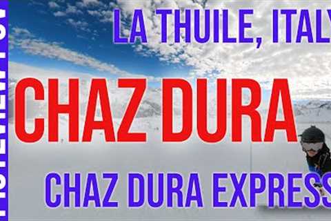 La Thuile, Italy - Chaz Dura (red) from Chaz Dura Express