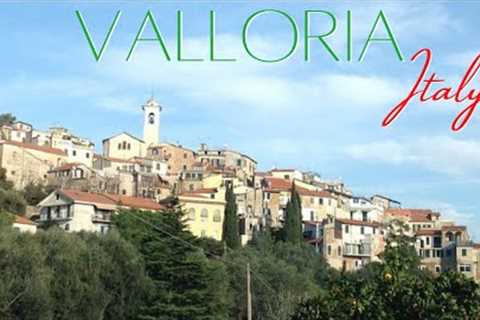 Valloria Liguria Italy, 4k Drone Video tour of the Village of Painted Doors