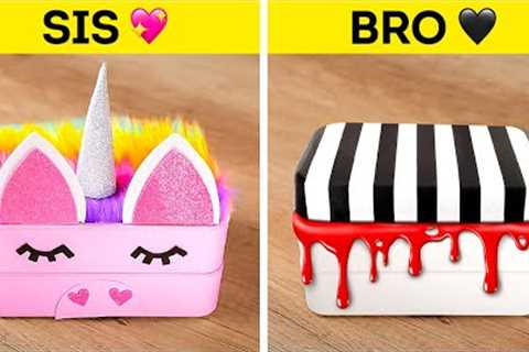 RAINBOW GIRL🌈 VS GOTH GIRL🦇 || Incredible Food and Cooking Hacks for Smart Parents