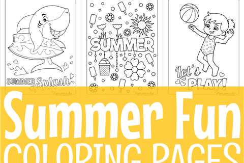 74 Summer Coloring Pages