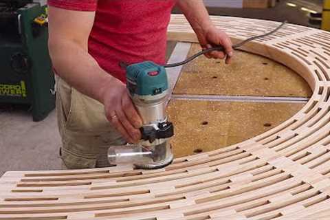 How to MAKE a Bench. Woodworking. Curved Bench.