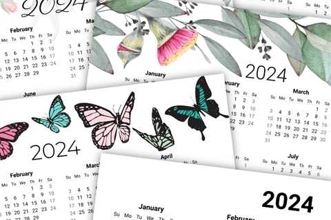 2023 & 2024 Year Calendar Printables