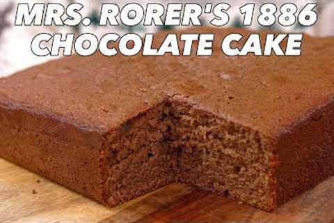 Mrs Rorer''s 1886 Chocolate Cake Recipe - Old Cookbook Show