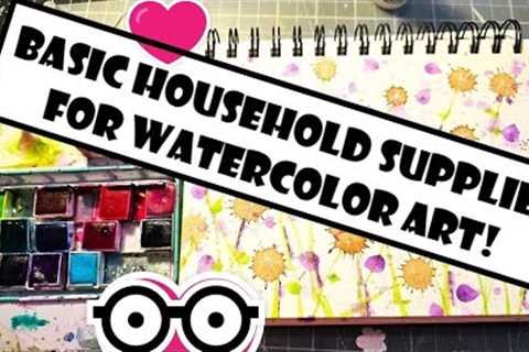 USING COMMON HOUSEHOLD SUPPLIES to Create Beautiful Water Color JUNK JOURNAL ART! The Paper Outpost!